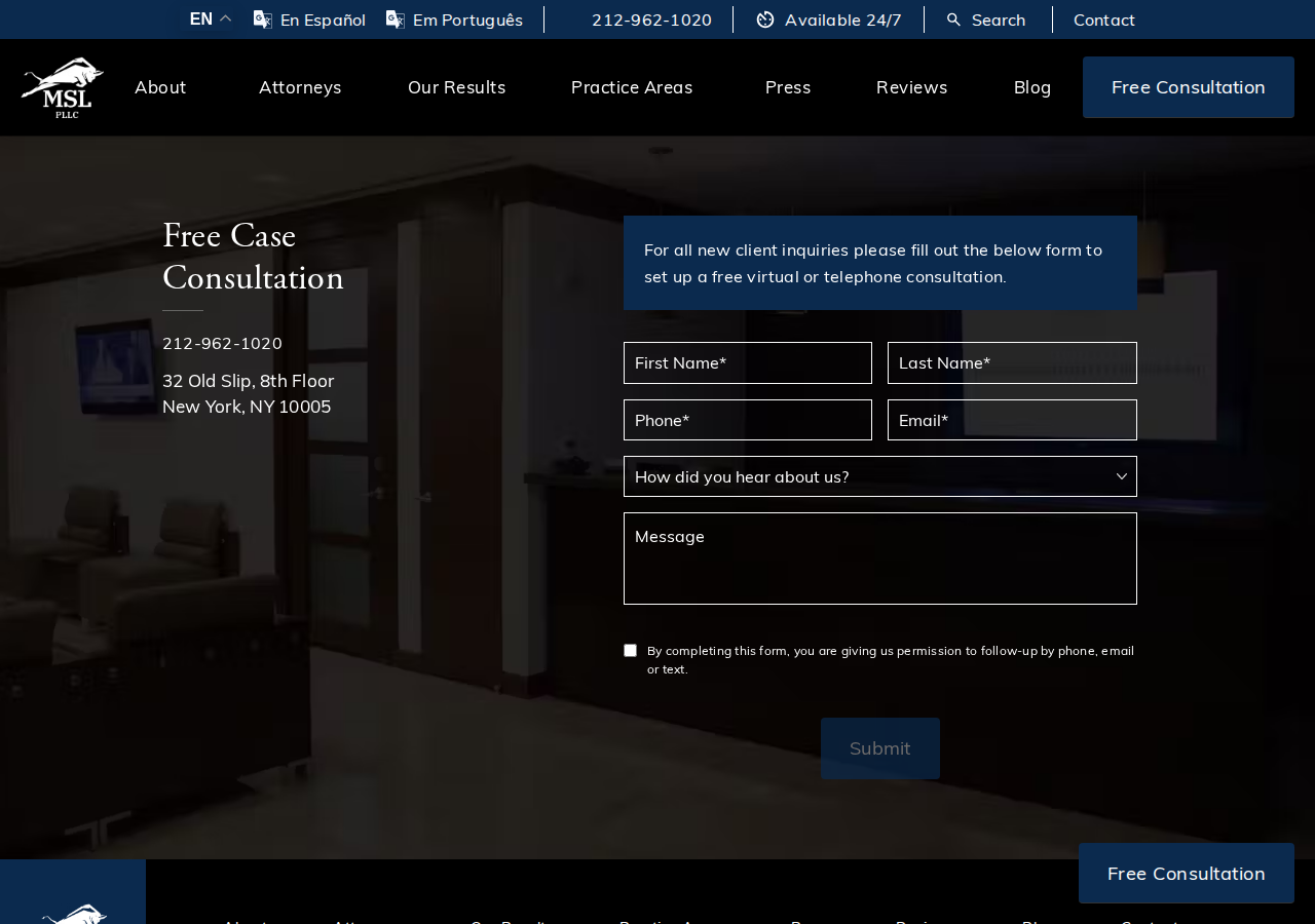 Screenshot of Contact | The Law Offices of Michael S. Lamonsoff