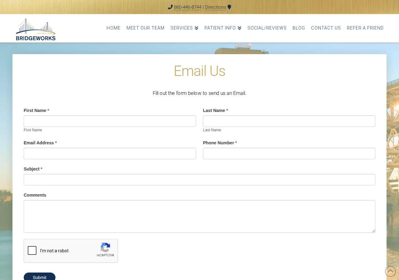 Screenshot of Email Us | Bridgeworks Family Dental Center in Groton, CT