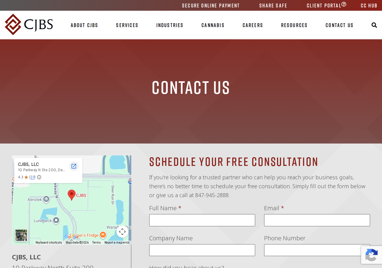 Screenshot of Contact Us | CJBS Accounting Firm | Chicago, IL