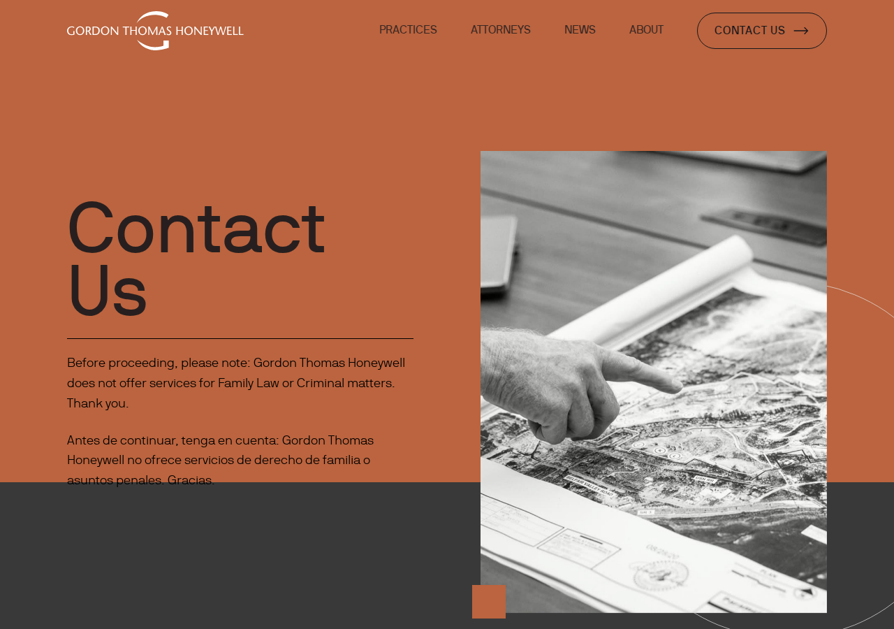 Screenshot of Contact Us - Gordon Thomas Honeywell