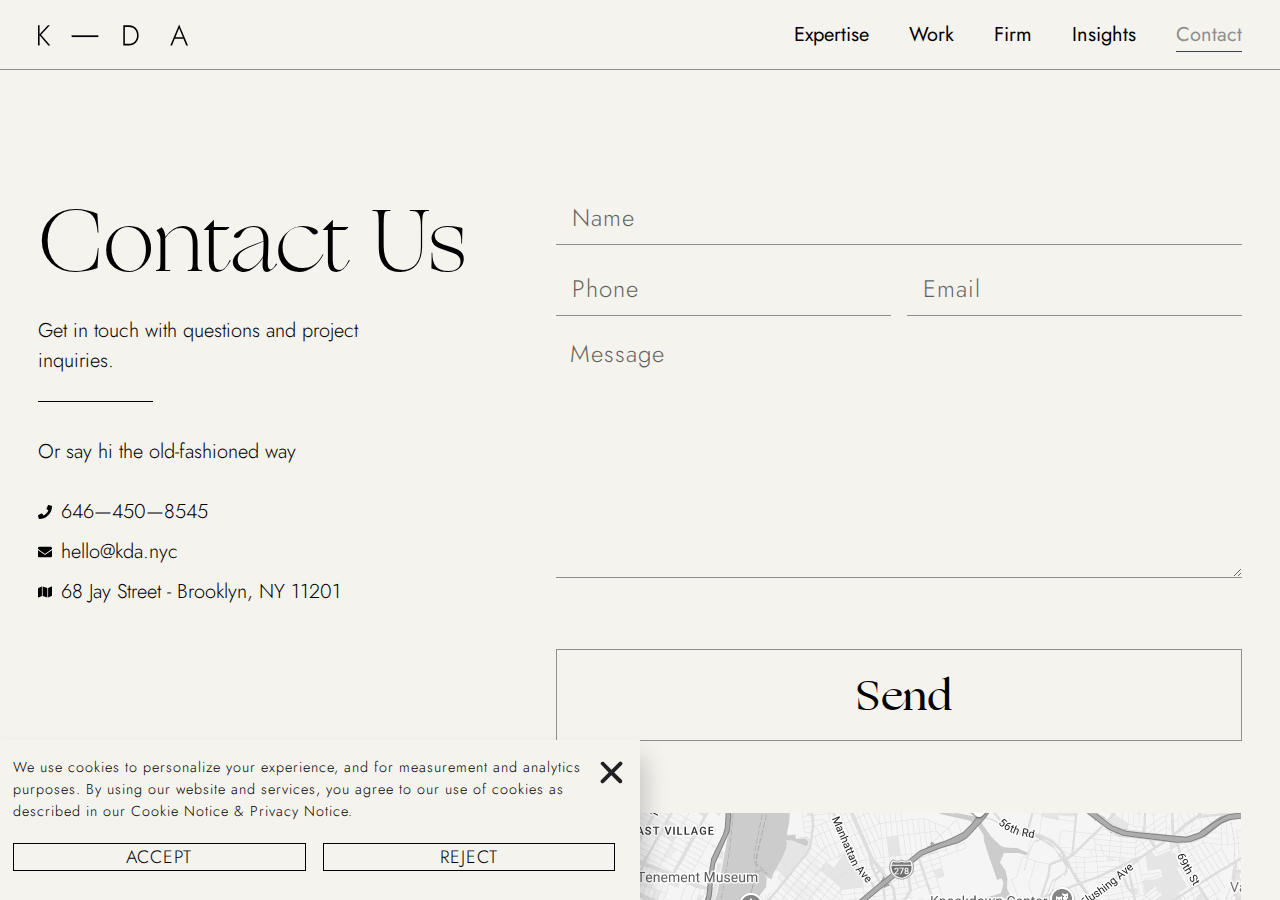 Screenshot of Contact Us | K—DA