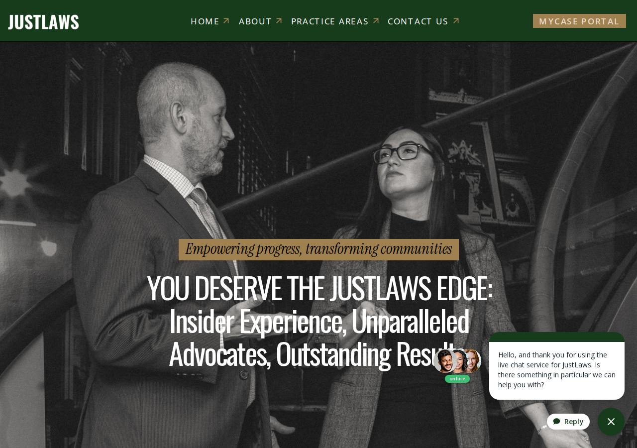 Screenshot of JustLaws: Empowering Progress, Transforming Communities