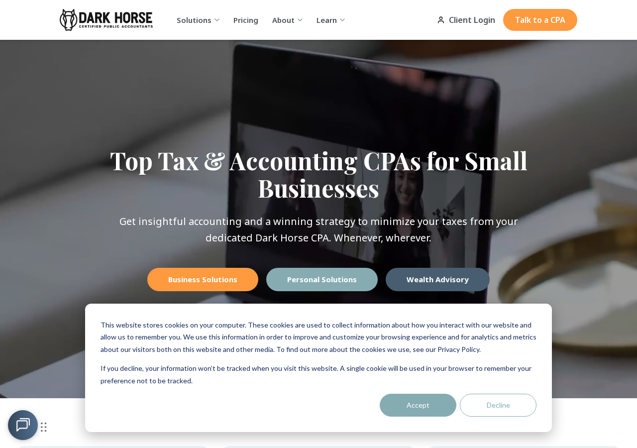 Screenshot of Top Tax & Accounting for Small Businesses | Dark Horse CPAs