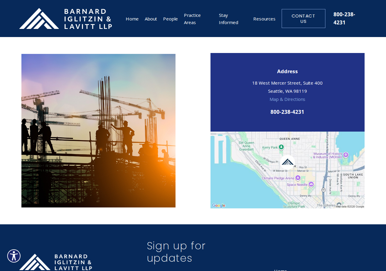 Screenshot of Contact | Barnard Iglitzin & Lavitt LLP