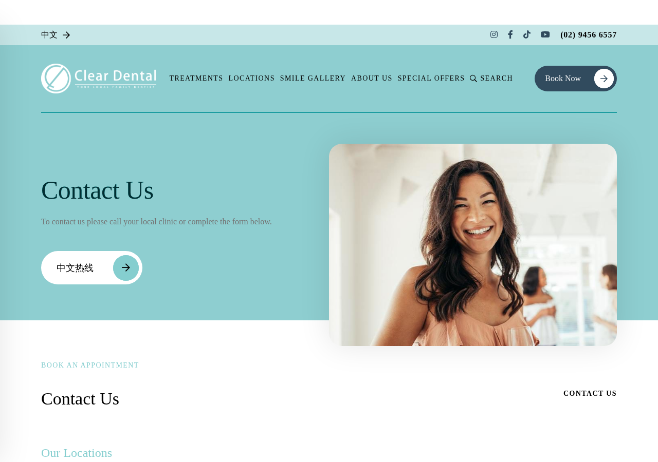 Screenshot of Contact Clear Dental Sydney | Online Booking 在線預訂