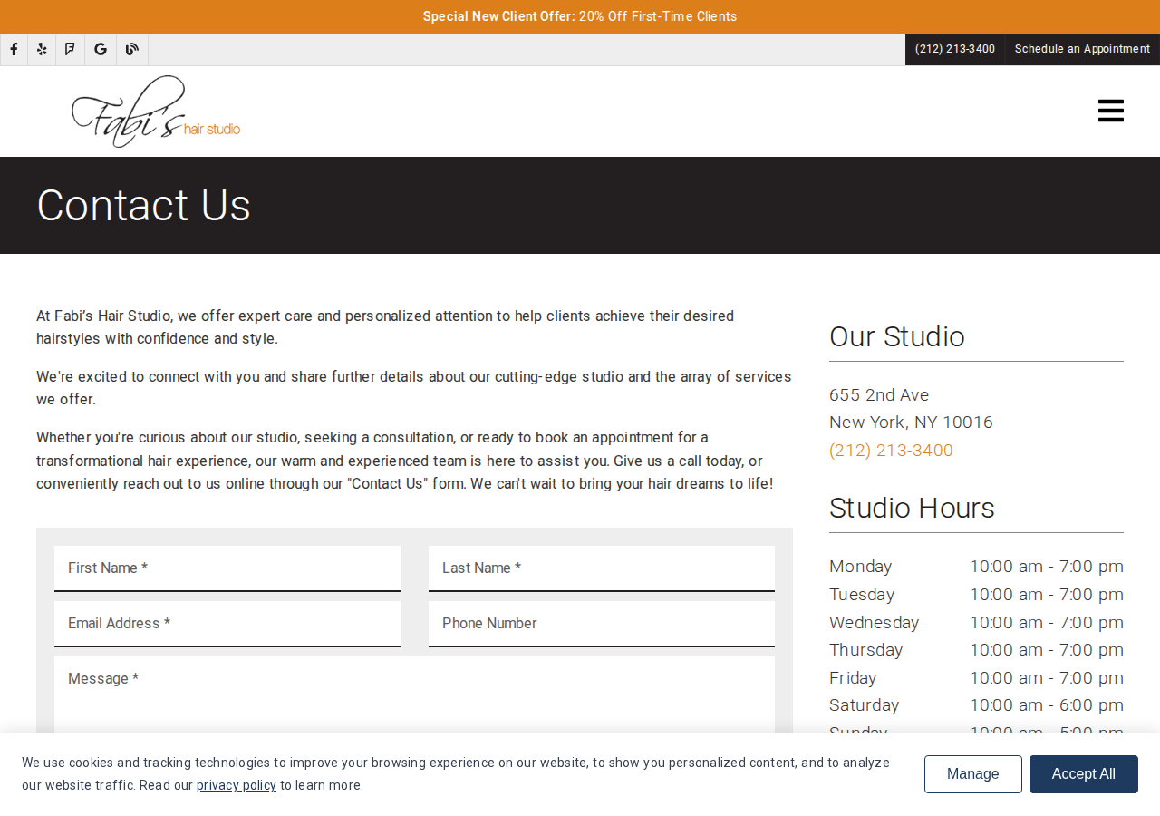 Screenshot of Contact Our Hair Stylists in Murray Hill | Murray Hill Hair Studio | NYC Hair Salon
