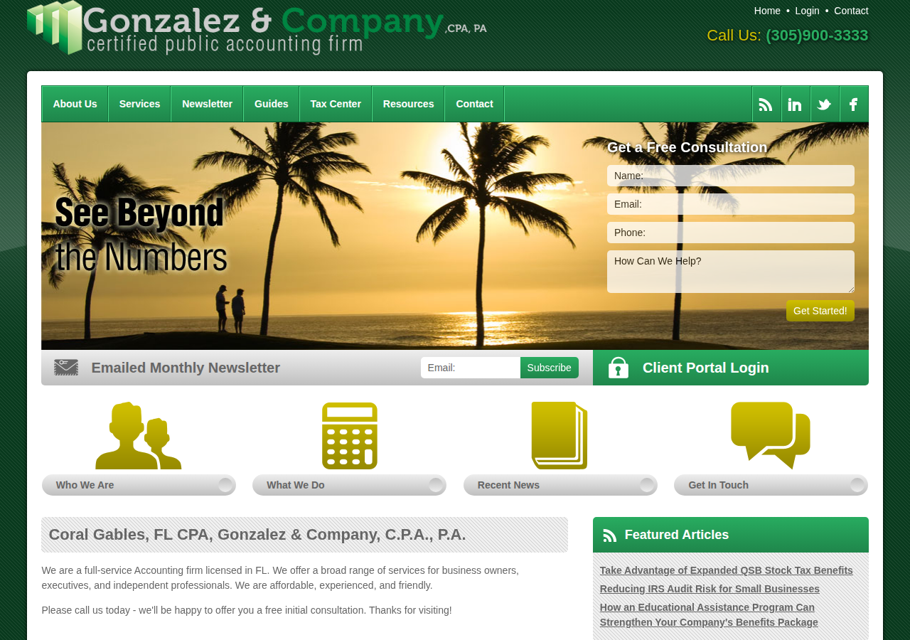 Screenshot of Miami FL CPA, Accounting, Tax Preparation, Payroll