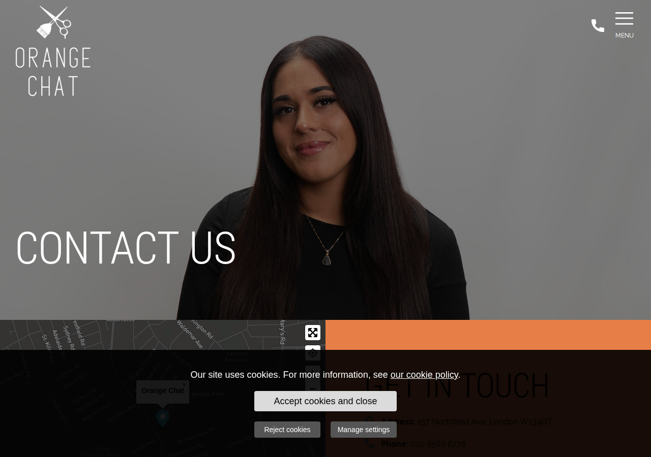 Screenshot of Contact Orange Chat Hair Salon - Hanwell or Northfield, London
    navClose