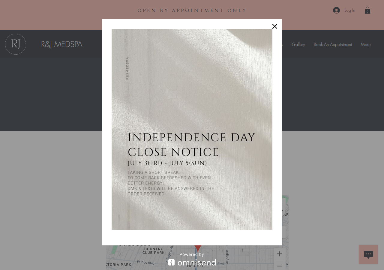 Screenshot of Contact Us | R&J Medspa