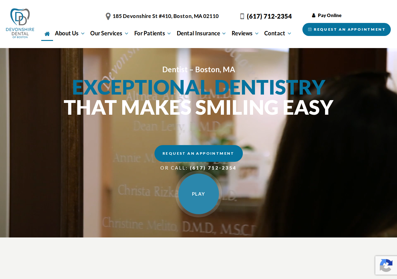 Screenshot of Dentist Boston, MA | Dentist Near Me | Local Dentist | Dentist Office Near Me | Cost of Dental Care | Devonshire Dental of Boston