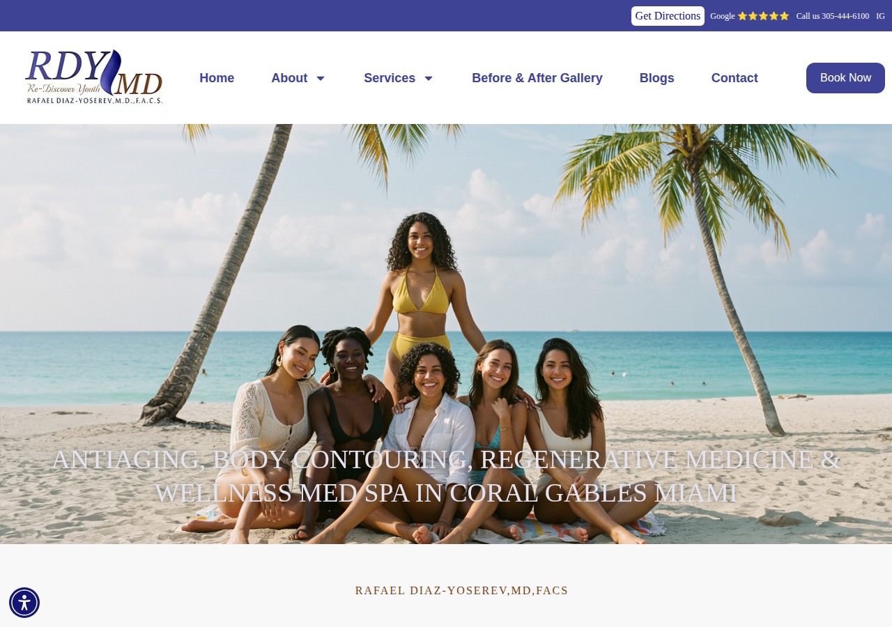 Screenshot of Med Spa Coral Gables Miami RDYMD Medical Spa near me