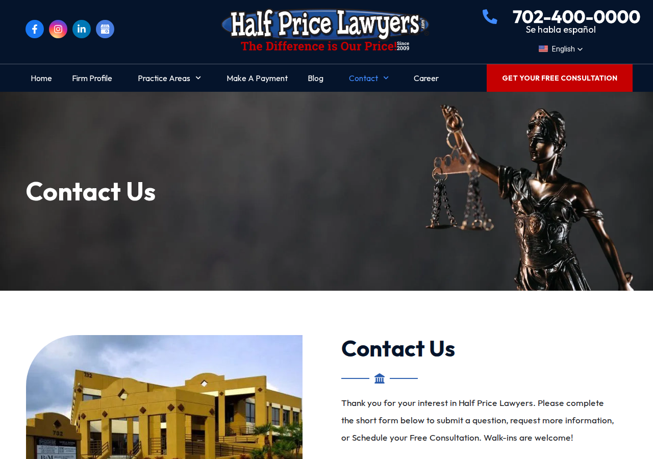 Screenshot of Contact Experienced Lawyers in Las Vegas, NV Today
