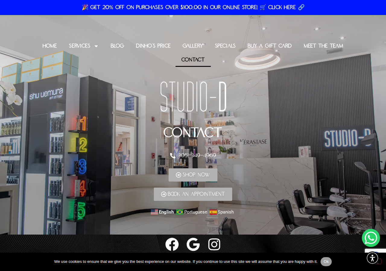Screenshot of Beauty Salon Near Me | Studio-D Brickell in Brickell, Miami, FL