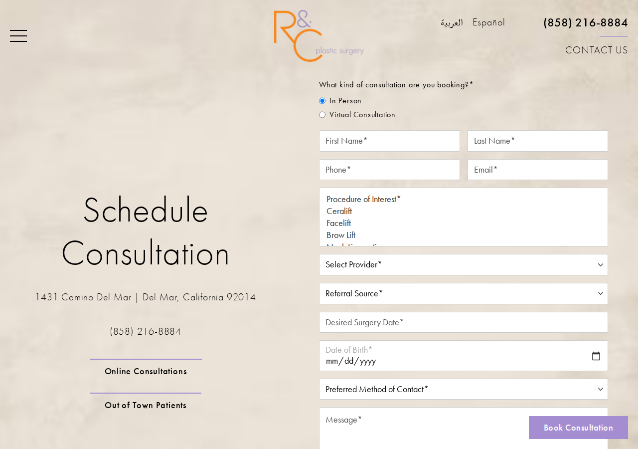 Screenshot of Contact Us | Ranch & Coast Plastic Surgery