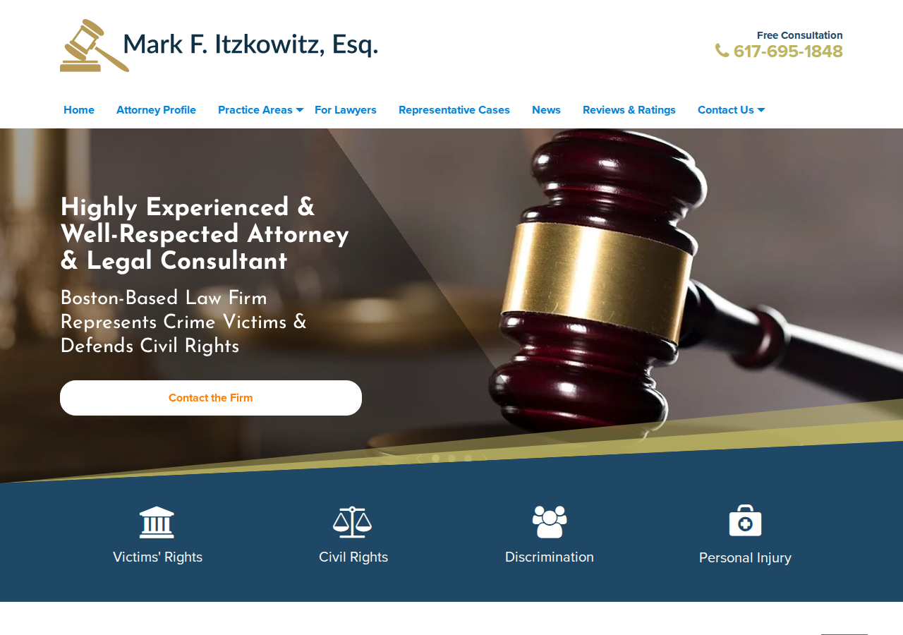 Screenshot of Boston Law Firm | Mark F. Itzkowitz, Esq.