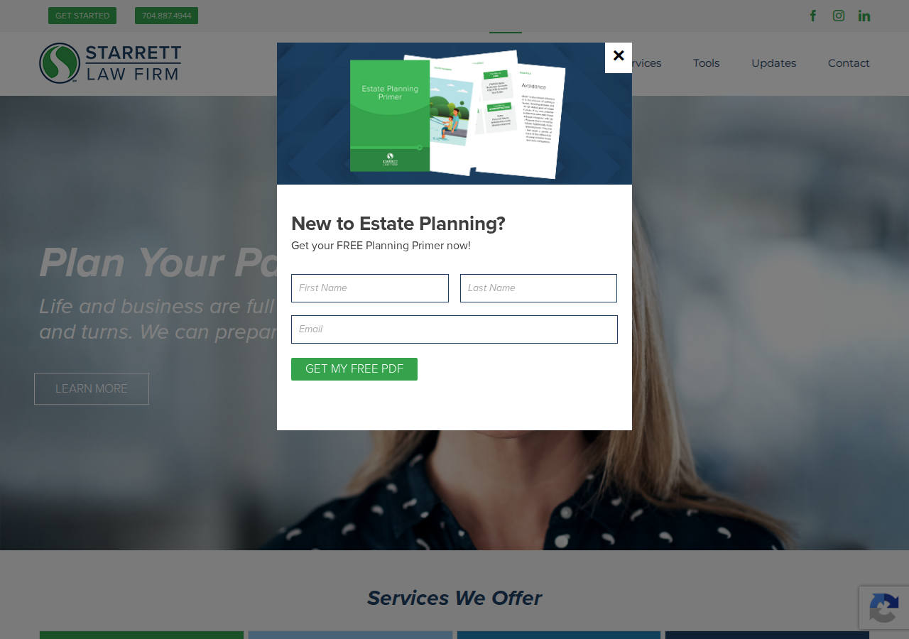 Screenshot of Ballantyne Wills, Trusts, Estates & Business Attorney | Charlotte, NC - Starrett Law Firm