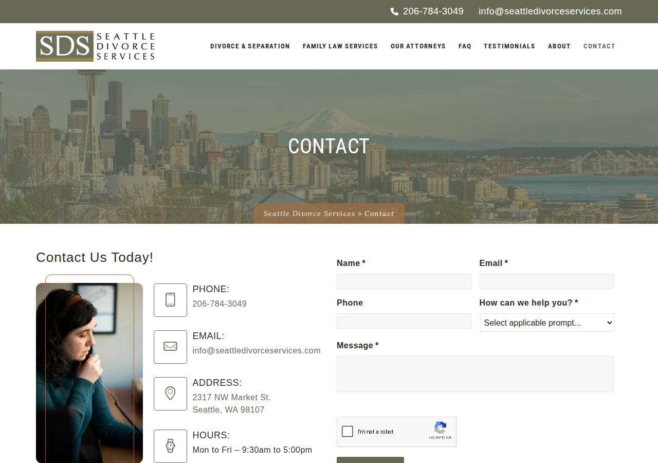 Screenshot of Contact Us | Seattle Divorce Services