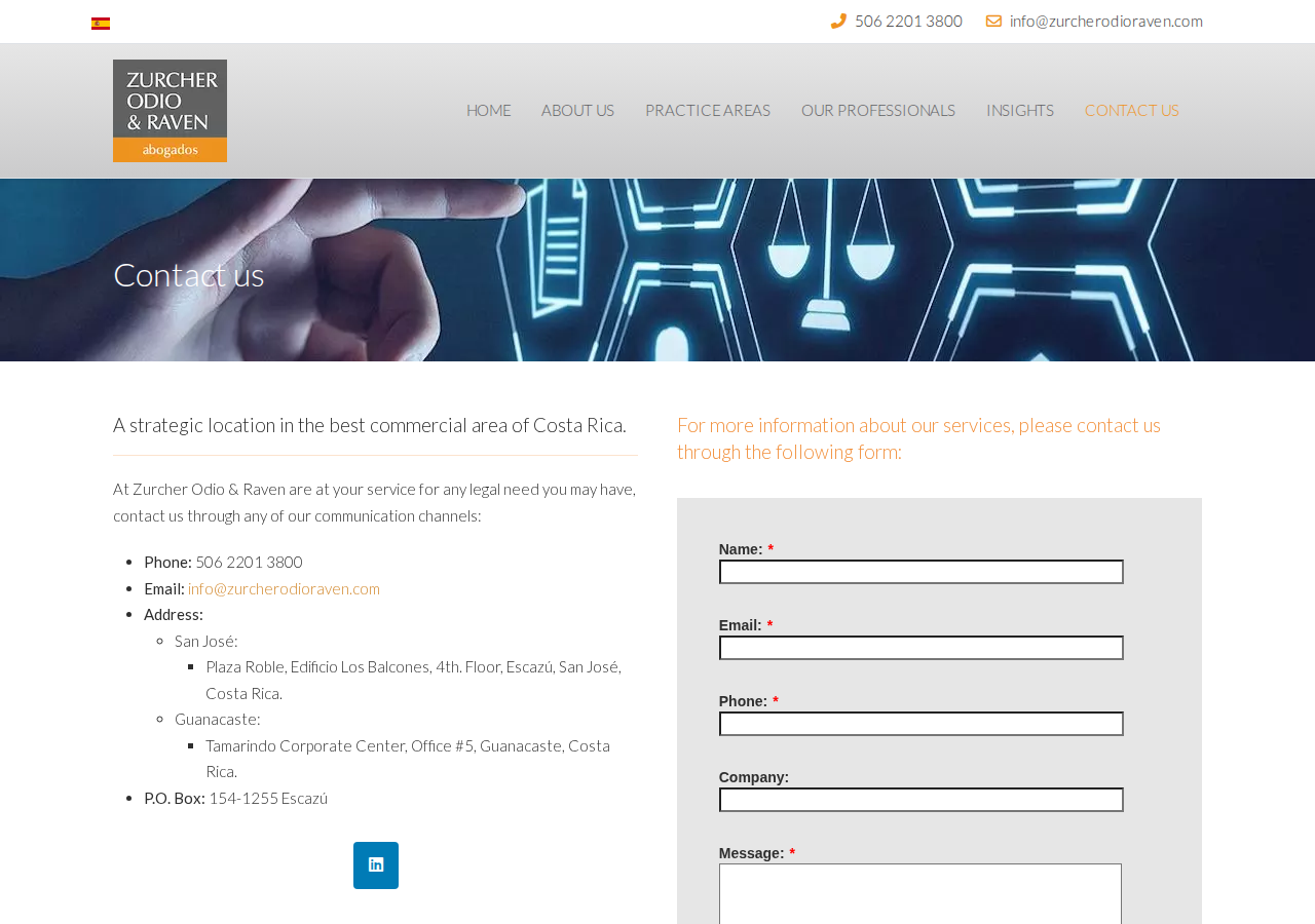 Screenshot of CONTACT US - Zurcher Odio & Raven