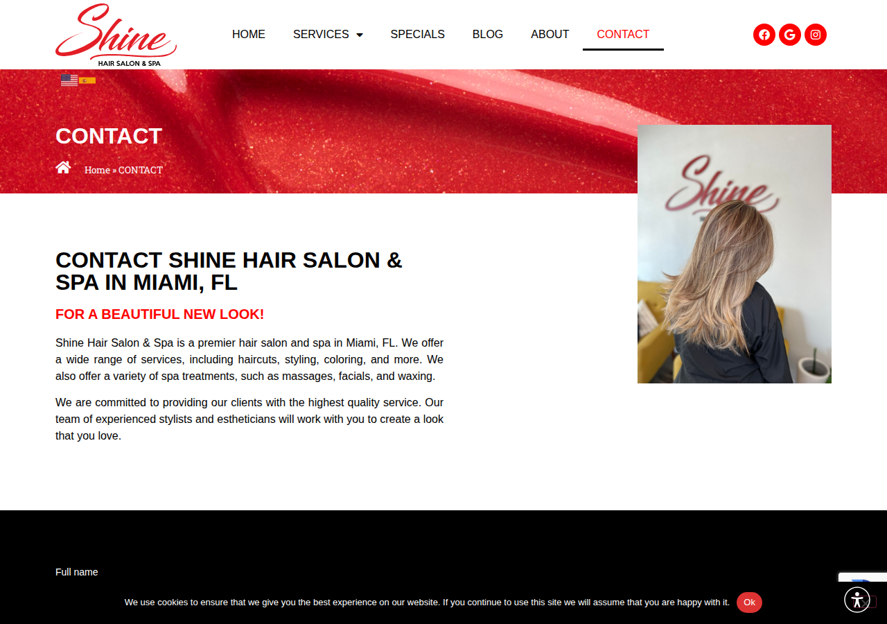Screenshot of Beauty Salon Near Me | Beauty Salon Miami | Hair Salon Near Me