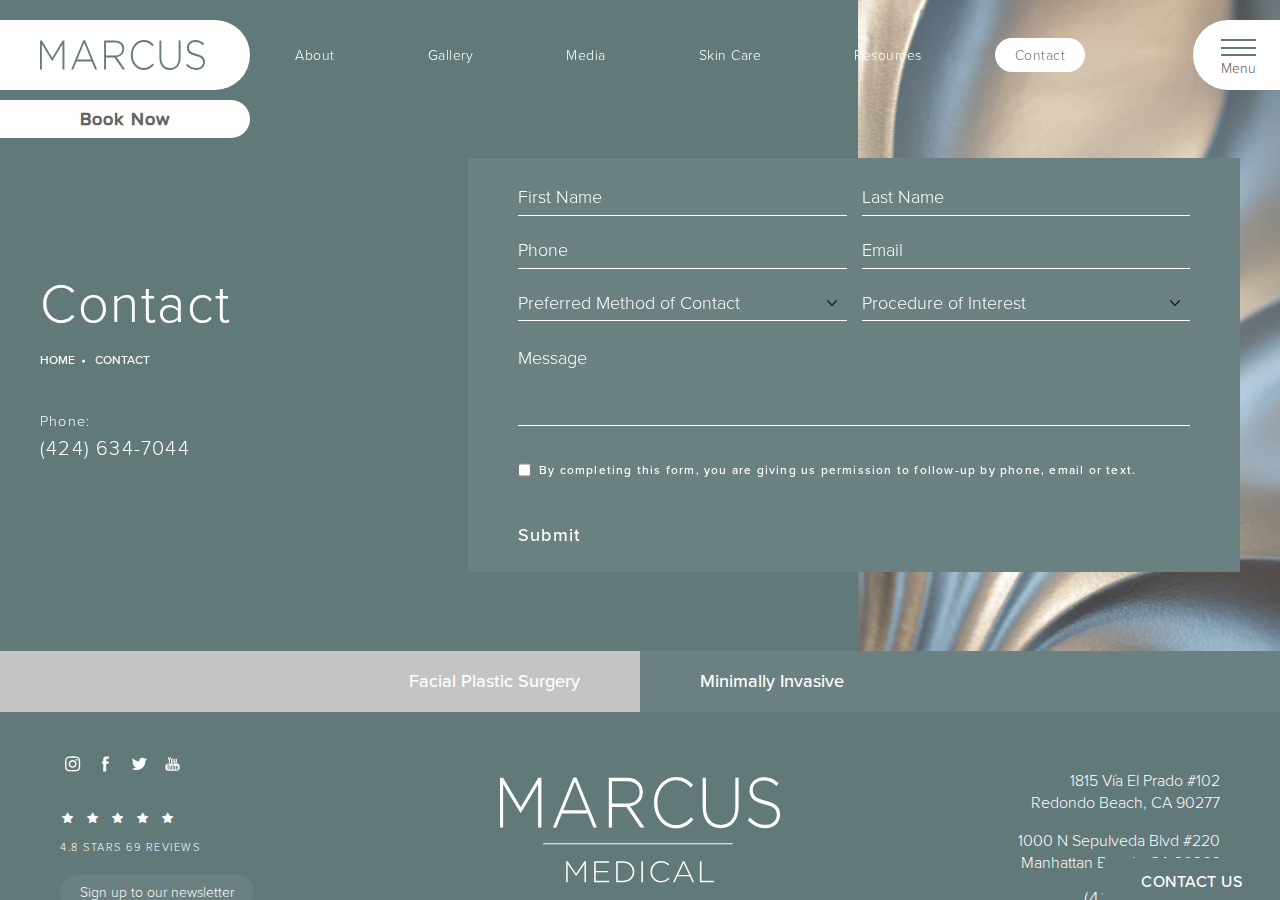 Screenshot of Contact | Marcus Medical