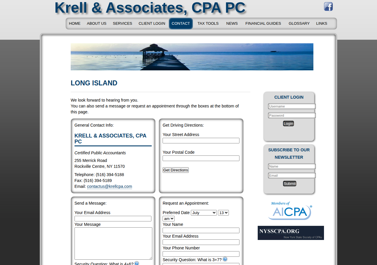 Screenshot of Krell  & Associates, CPA PC: A professional tax and accounting firm in Rockville Centre, New York: Long Island