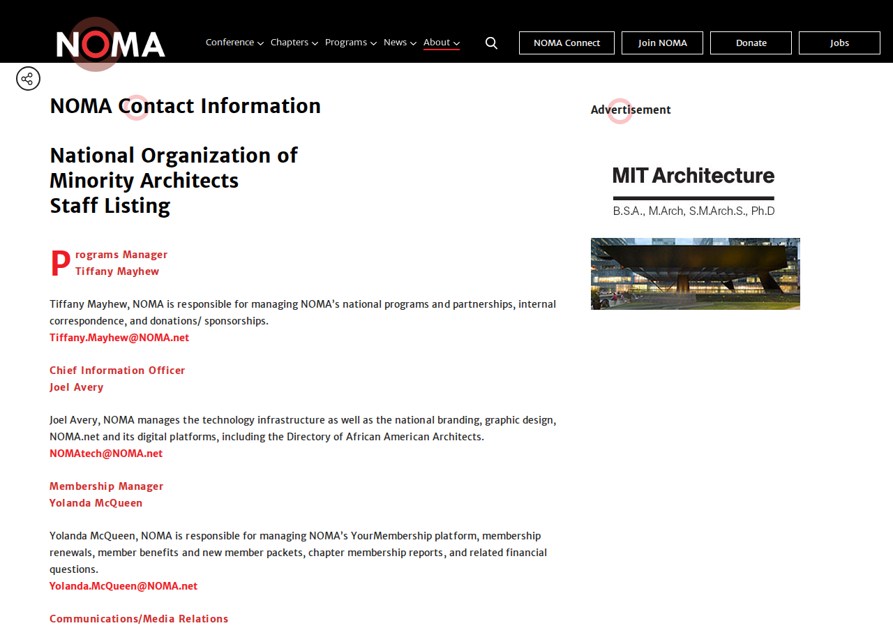 Screenshot of Contact - NOMA