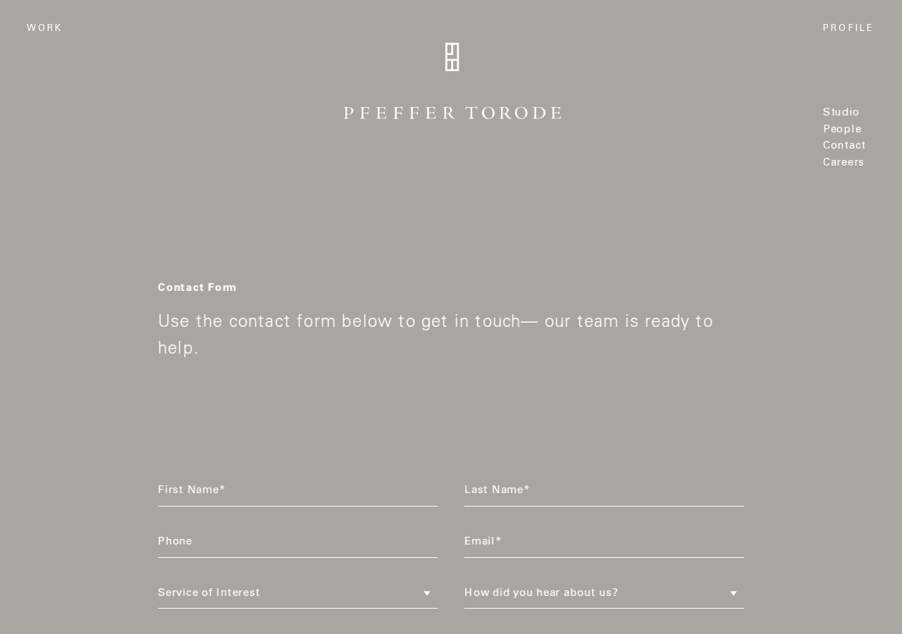 Screenshot of Contact | Pfeffer Torode