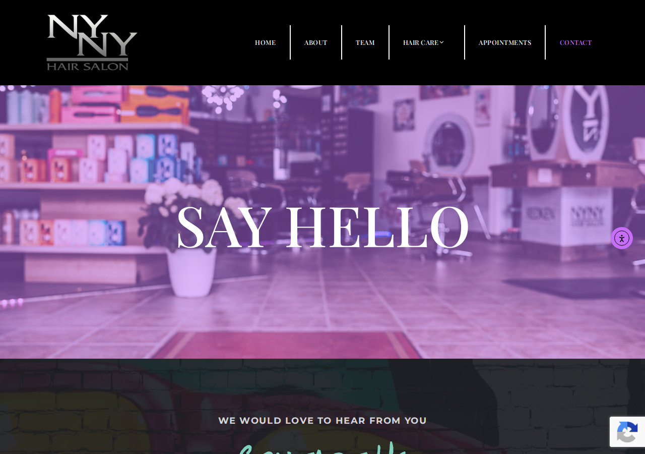 Screenshot of Contact - New York New York Hair Salon