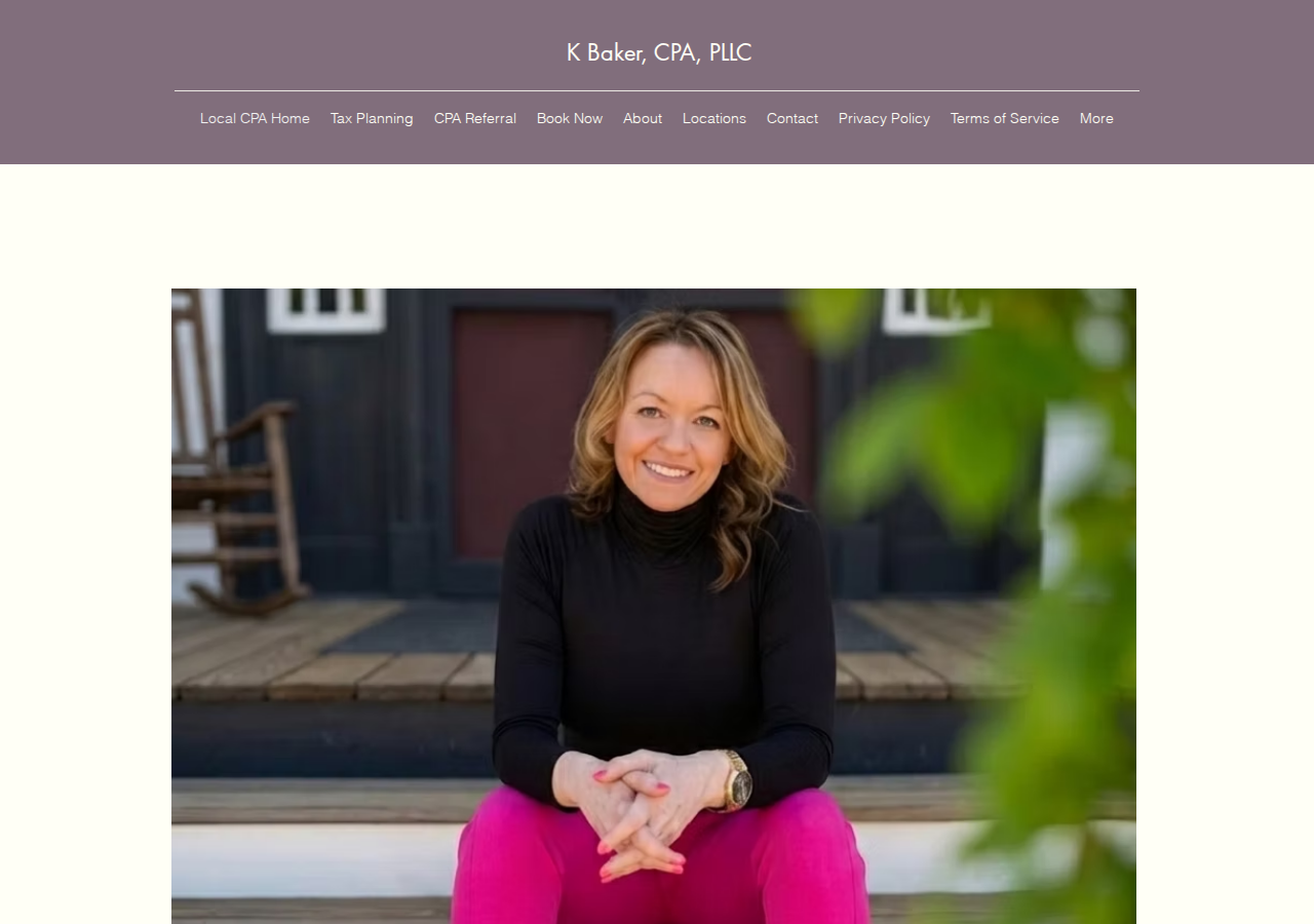 Screenshot of Greater Charlotte, NC Tax CPA Small Business Tax Accountant K Baker, CPA, PLLC