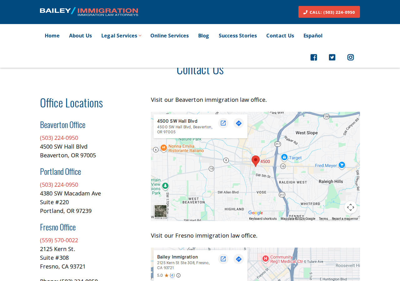 Screenshot of Beaverton Oregon Immigration Attorneys | Bailey Immigration