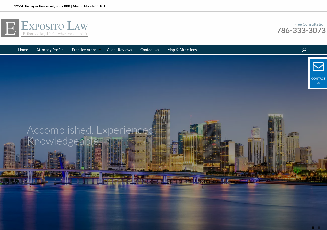 Screenshot of Miami Law Firm, Exposito Law Group P.A. | Home