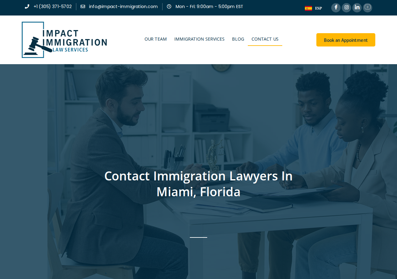 Screenshot of Contact Immigration Lawyers in Miami | Impact Immigration Law Services