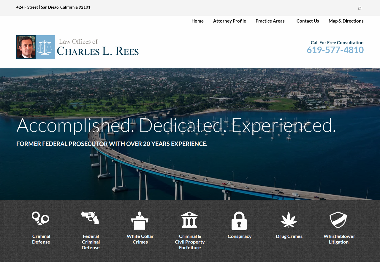 Screenshot of San Diego Law Firm, Law Offices of Charles L. Rees | Home