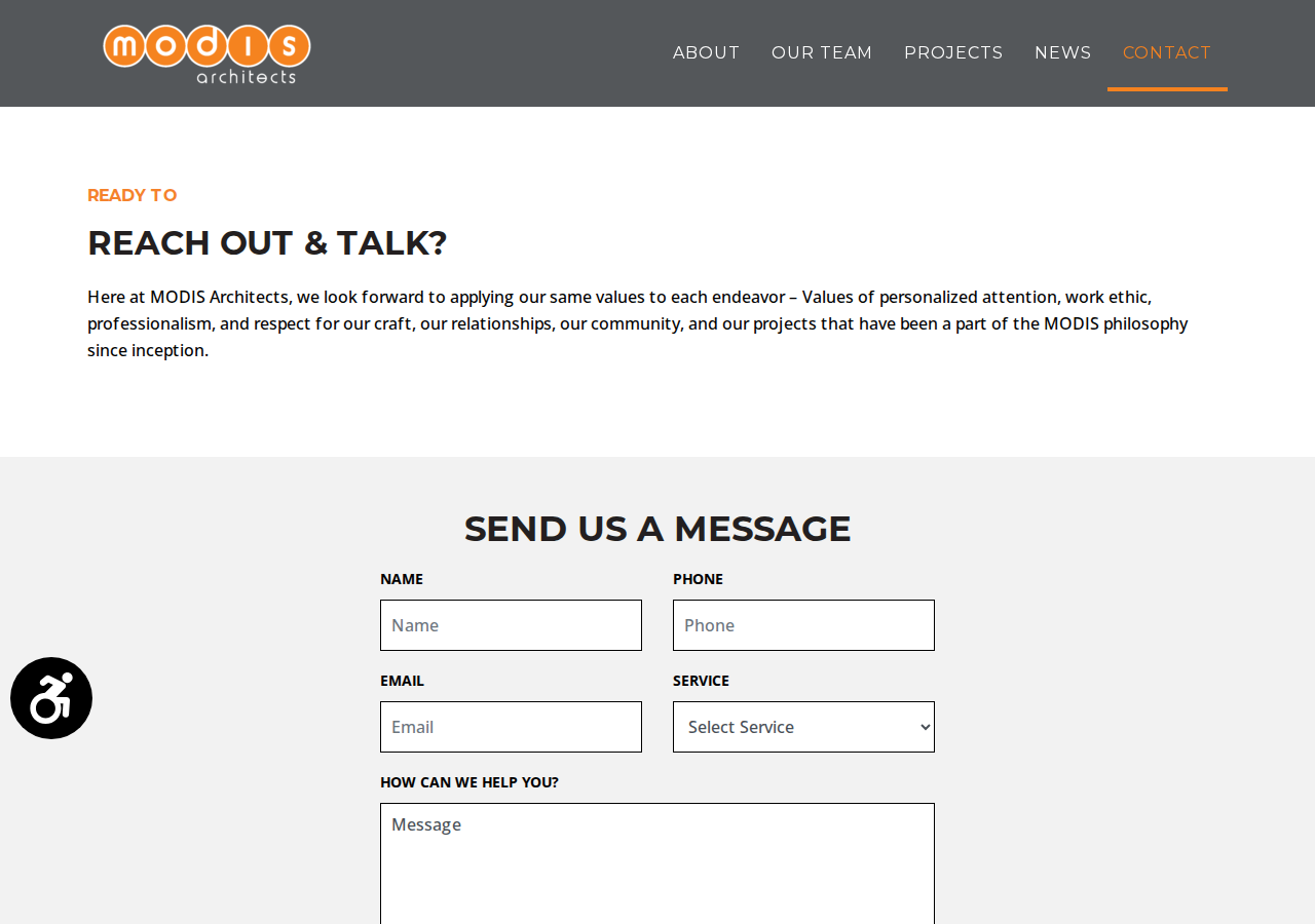 Screenshot of Contact – Modis Architects