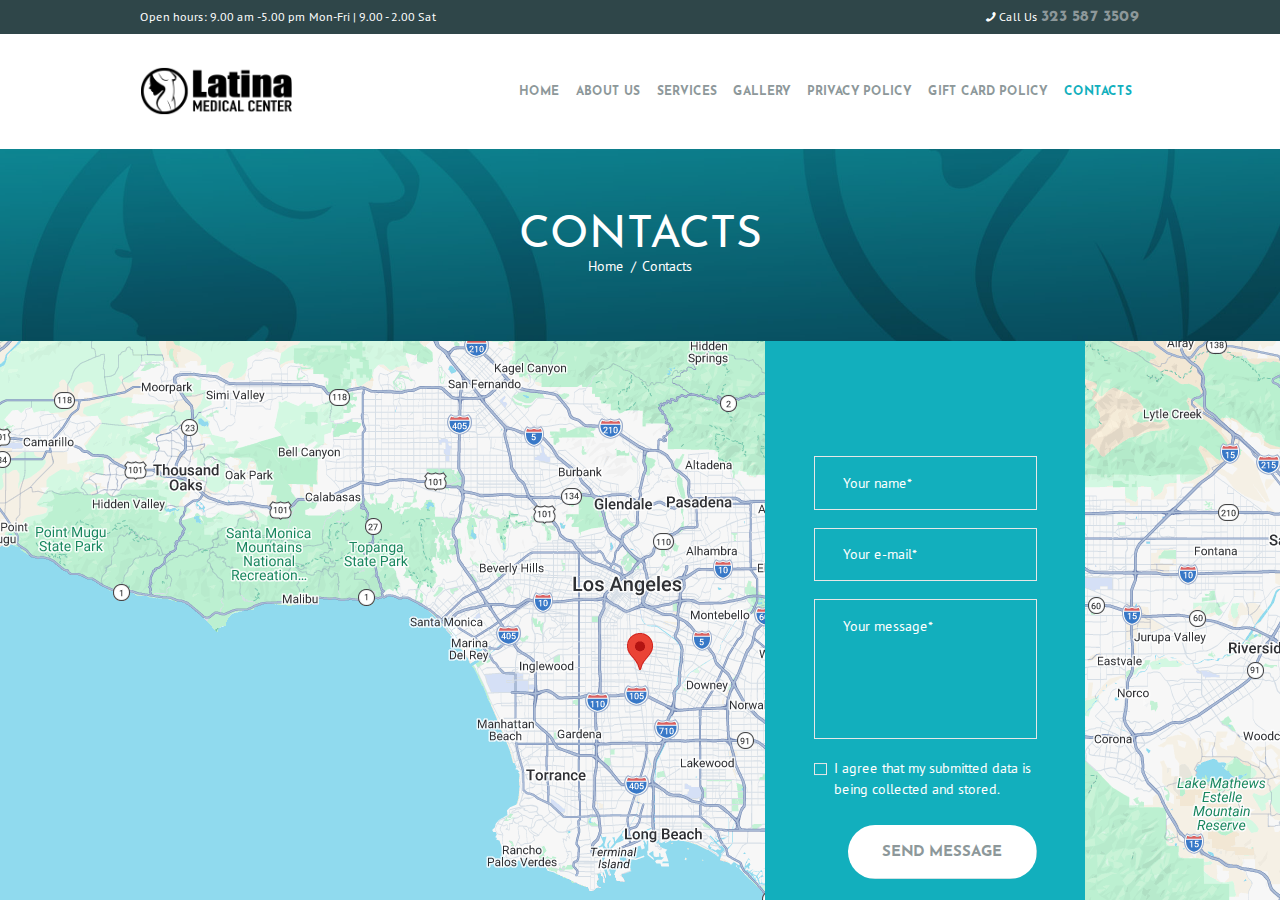 Screenshot of Contacts - Latina Medical Center