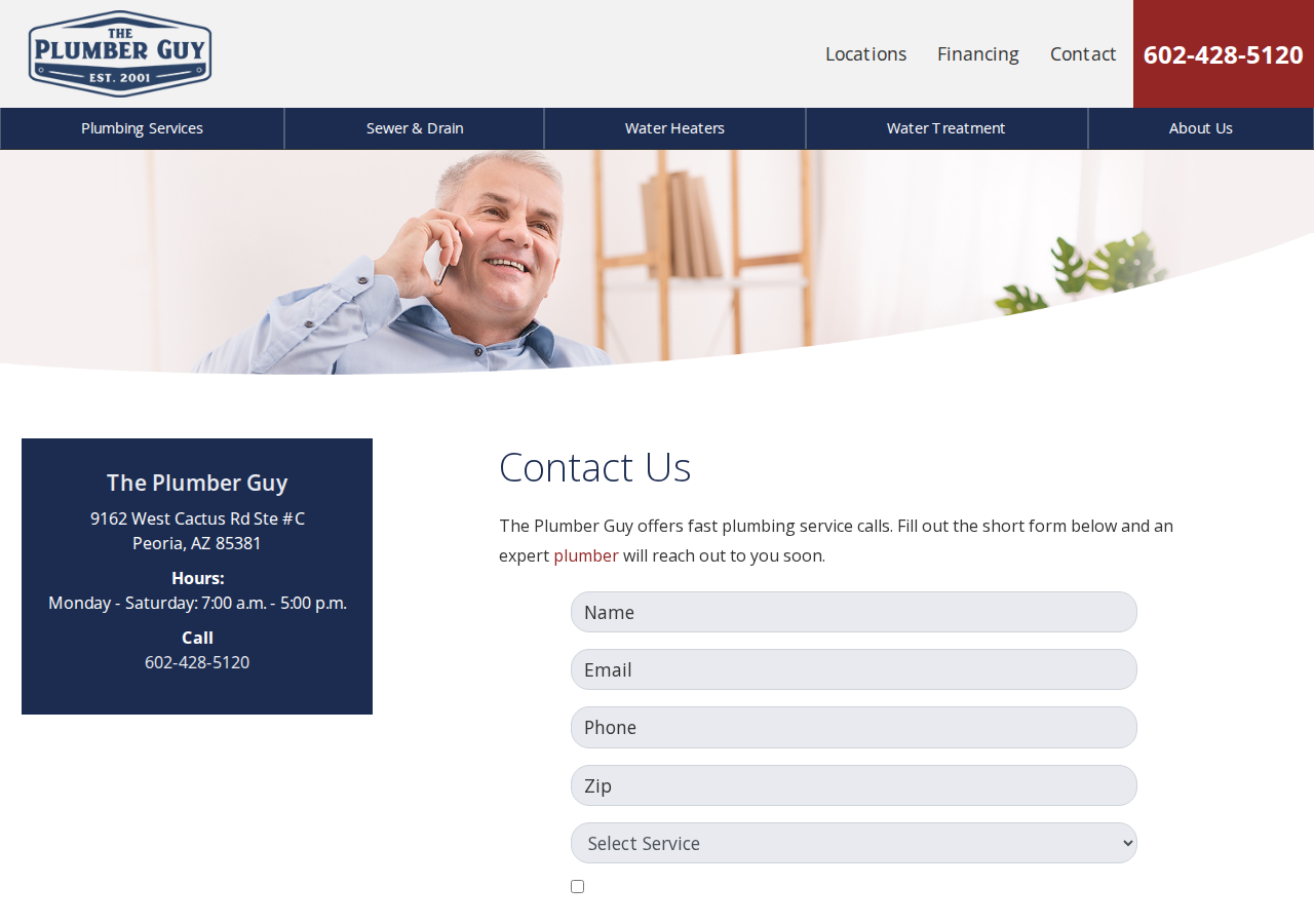 Screenshot of Contact Us | The Plumber Guy