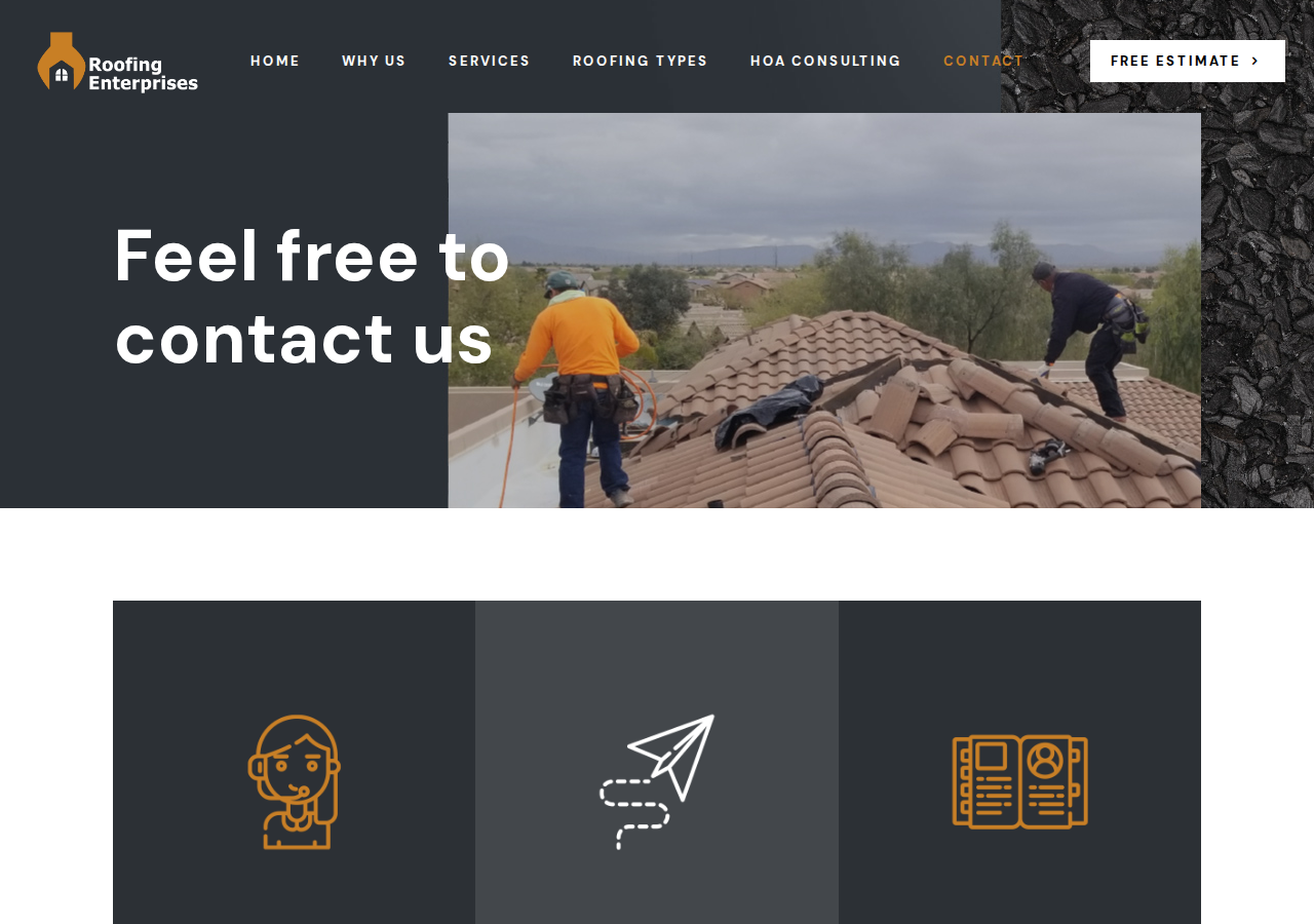 Screenshot of Contact – ROOFING ENTERPRISES INC