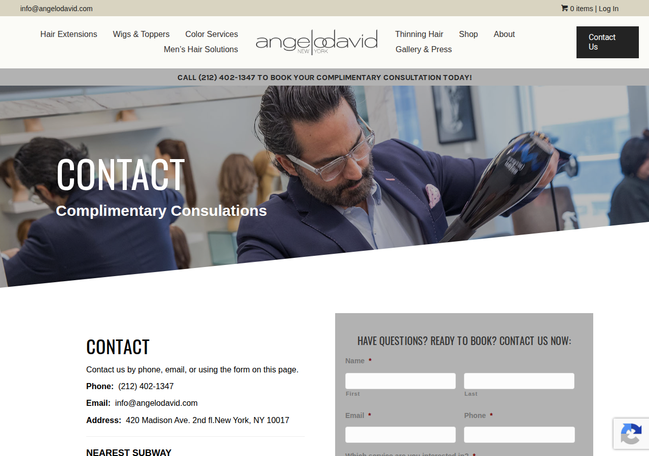 Screenshot of Contact - Angelo DavidRow edge-slant Shape