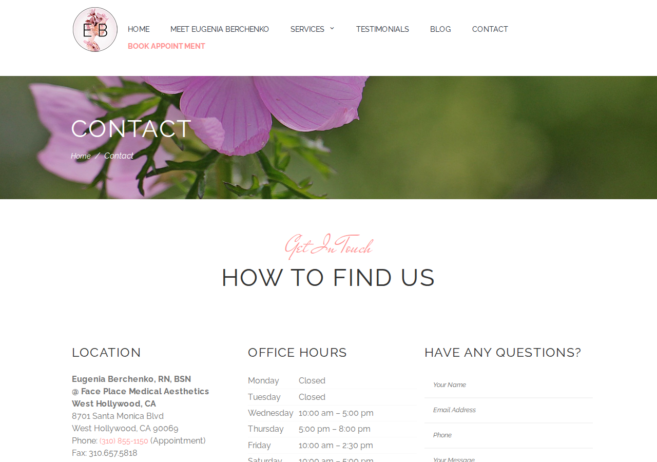 Screenshot of Botox Services in West Hollywood | Eugenia Berchenko, RN