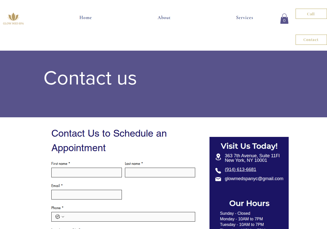 Screenshot of Contact | Glowmedspa