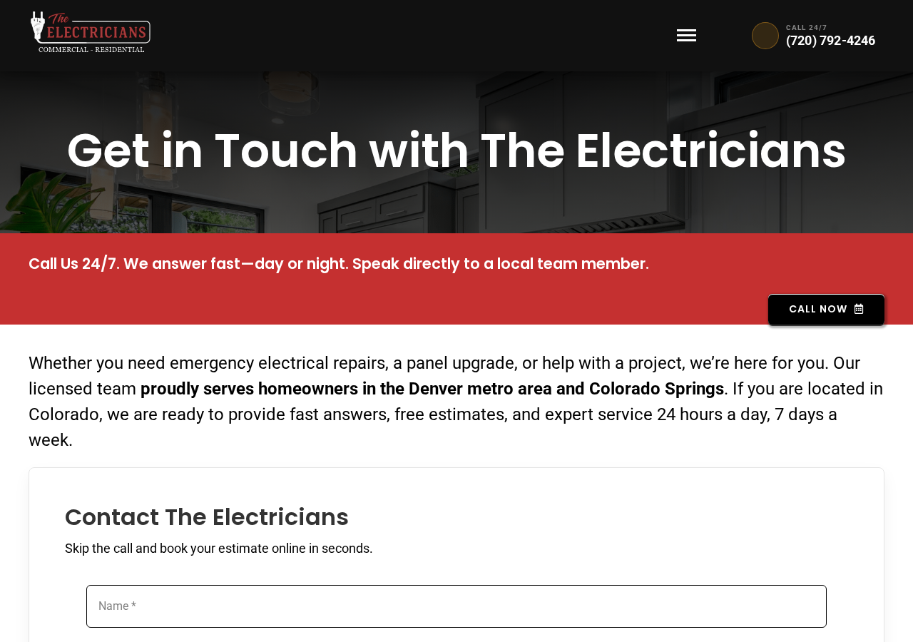 Screenshot of Contact Us - The Electricians