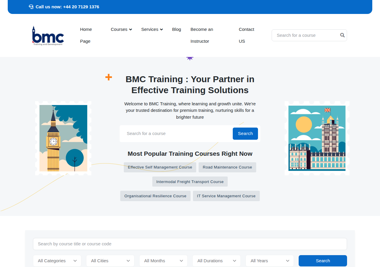 Screenshot of BMC Training - The Best Training Solutions