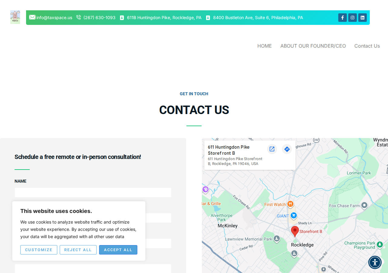 Screenshot of Contact Us – TaxSpace
