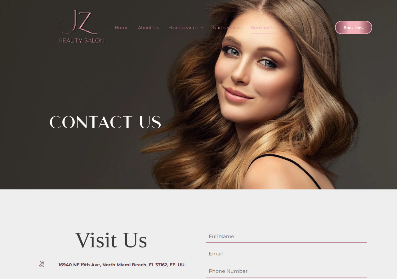 Screenshot of Contact Us | JZ Beauty Salon