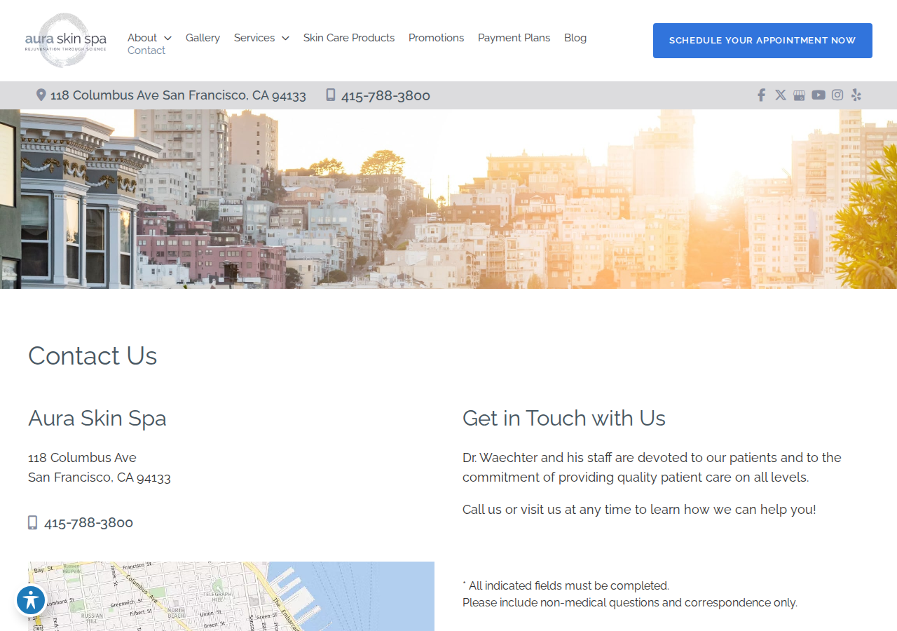 Screenshot of Skin Care Consultation | San Francisco CA | Bay Area | Oakland