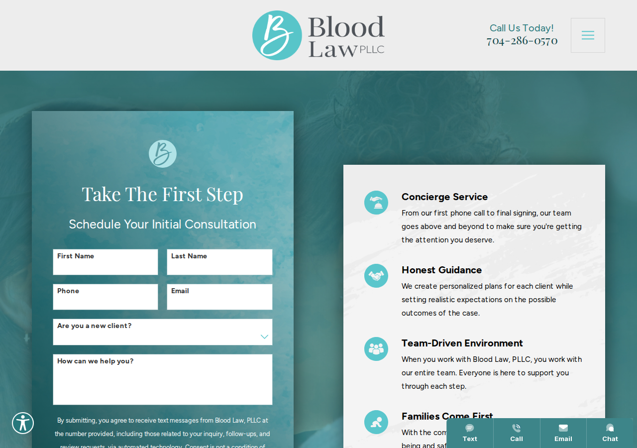 Screenshot of Contact Us | Blood Law, PLLC