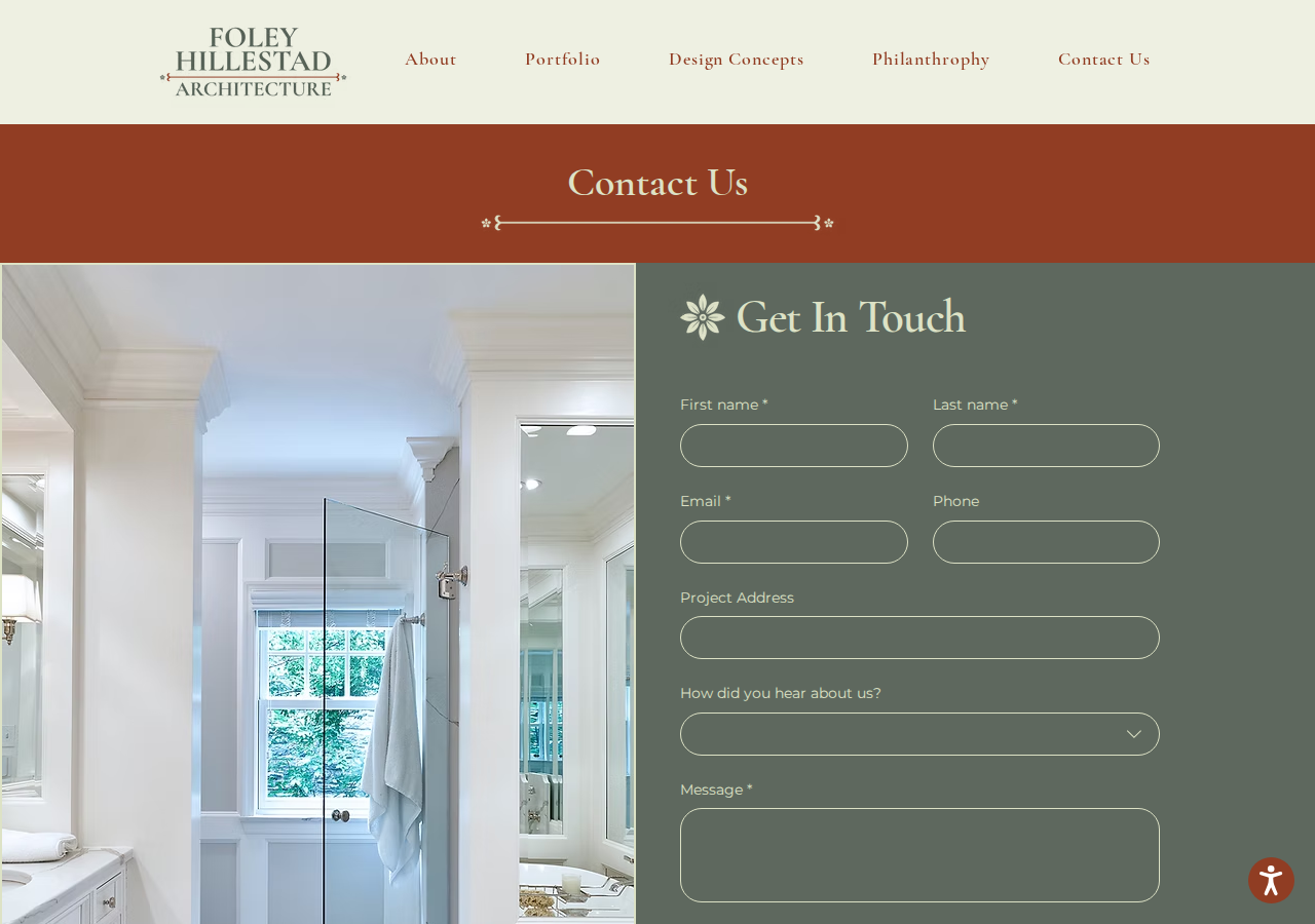 Screenshot of Contact Us | Foley Hillestad Architecture