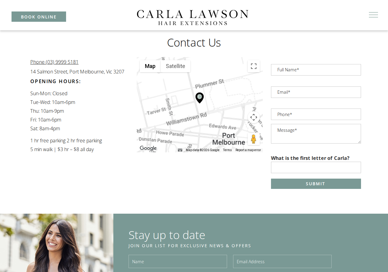 Screenshot of Contact | Carla Lawson
