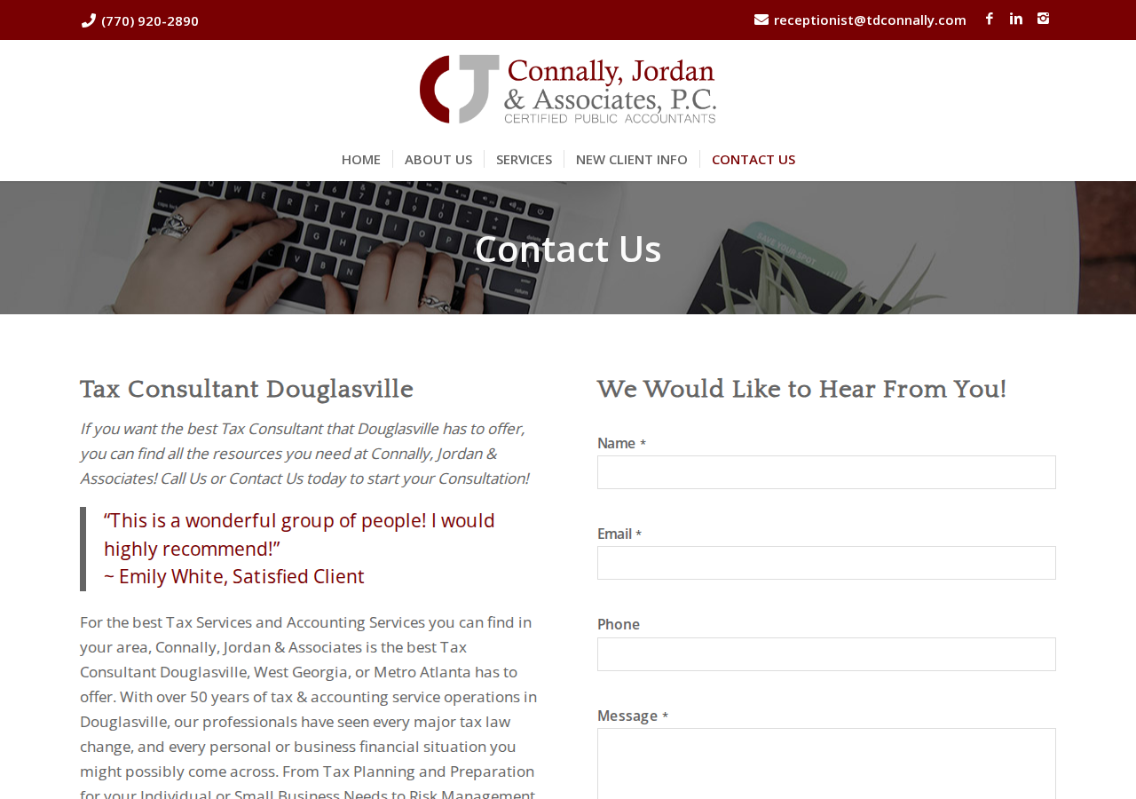 Screenshot of Tax Consultant Douglasville - Connally, Jordan & Associates