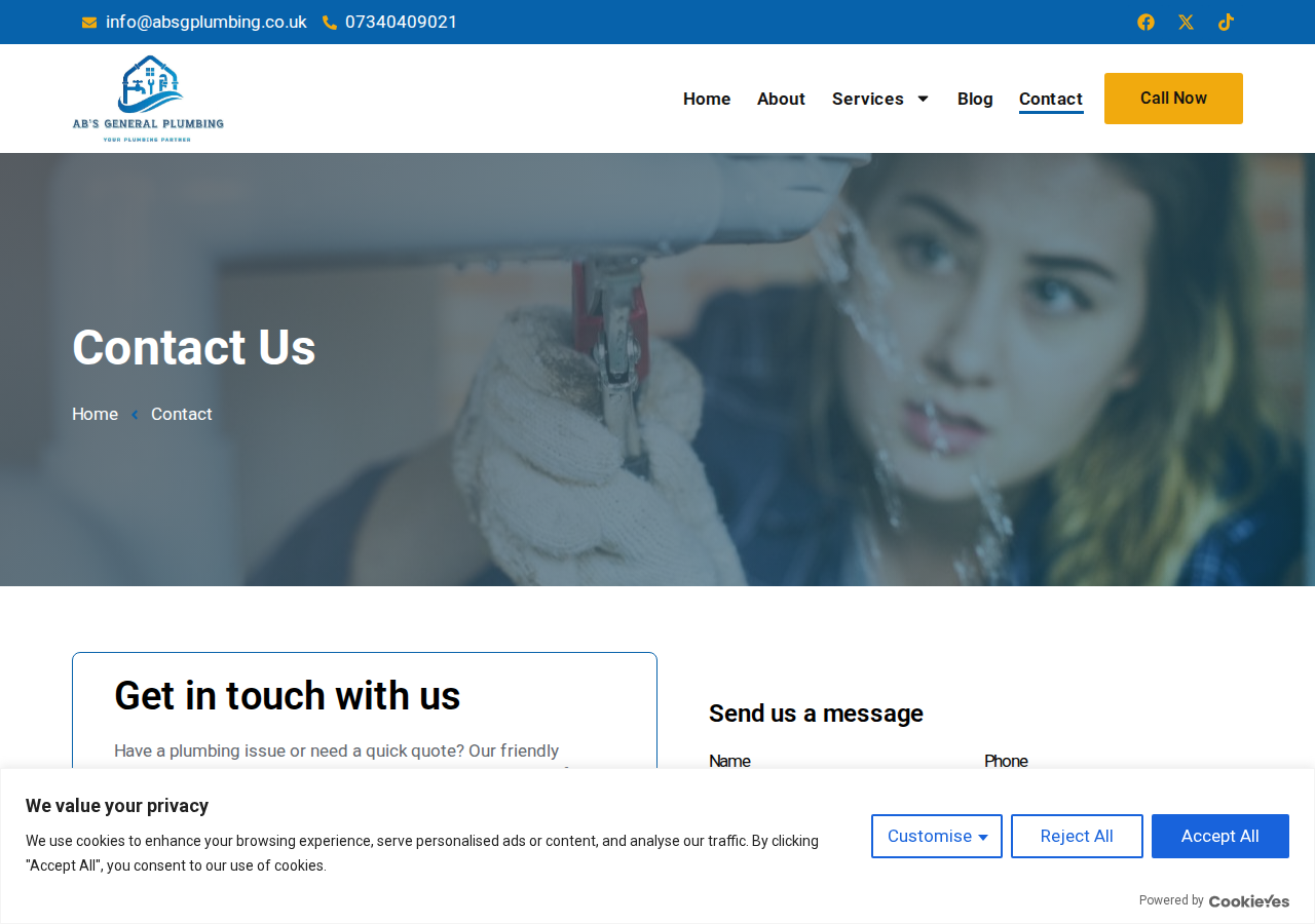Screenshot of Contact Local Plumber London | Ab's General Plumbing